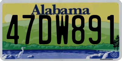 AL license plate 47DW891