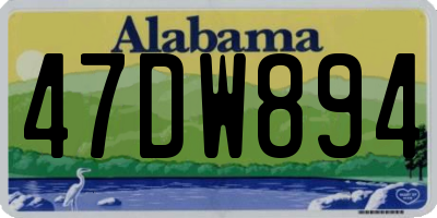 AL license plate 47DW894