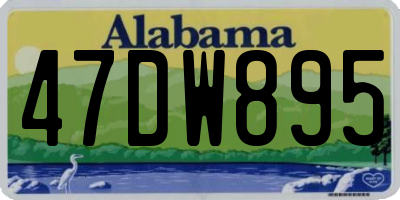 AL license plate 47DW895