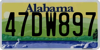 AL license plate 47DW897
