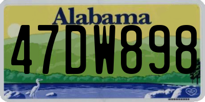 AL license plate 47DW898