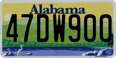 AL license plate 47DW900