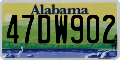 AL license plate 47DW902