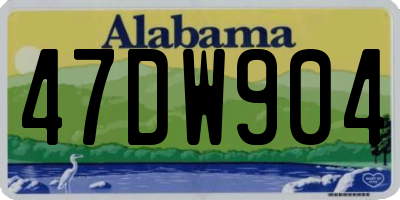 AL license plate 47DW904