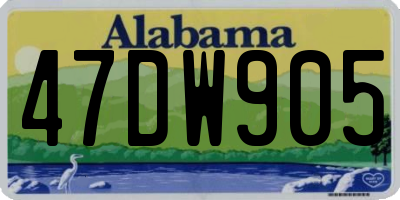 AL license plate 47DW905