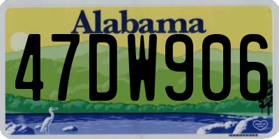 AL license plate 47DW906