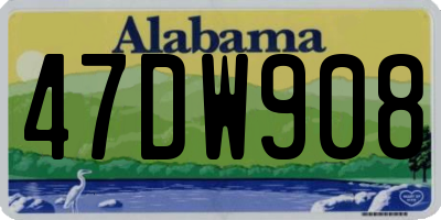 AL license plate 47DW908
