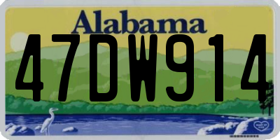 AL license plate 47DW914