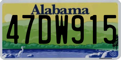 AL license plate 47DW915