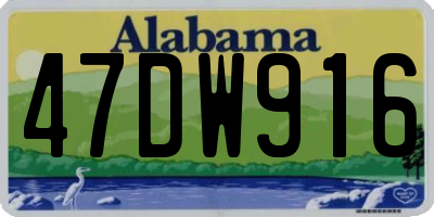 AL license plate 47DW916