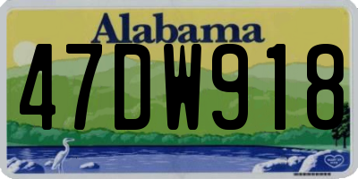 AL license plate 47DW918