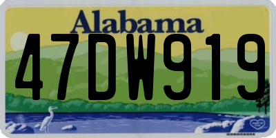 AL license plate 47DW919