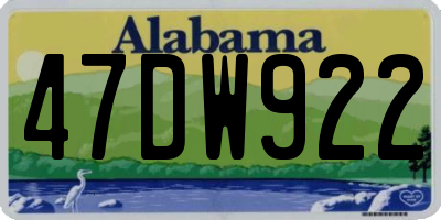 AL license plate 47DW922