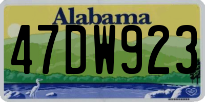 AL license plate 47DW923
