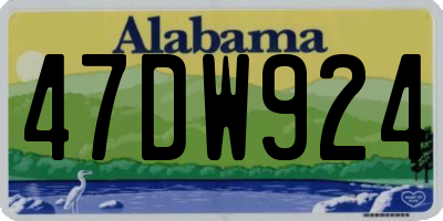AL license plate 47DW924