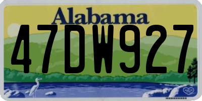 AL license plate 47DW927