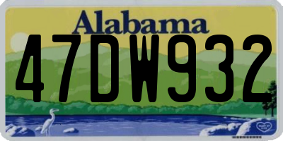 AL license plate 47DW932