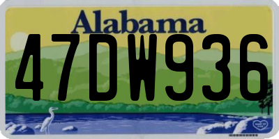 AL license plate 47DW936