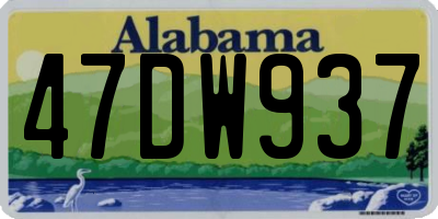 AL license plate 47DW937