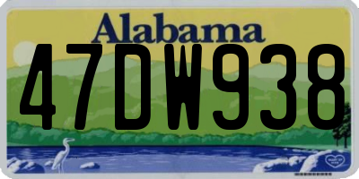 AL license plate 47DW938