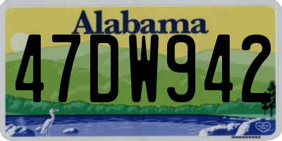 AL license plate 47DW942
