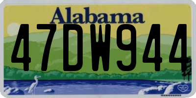 AL license plate 47DW944