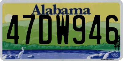AL license plate 47DW946