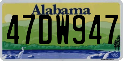 AL license plate 47DW947