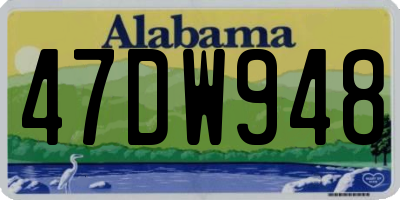 AL license plate 47DW948