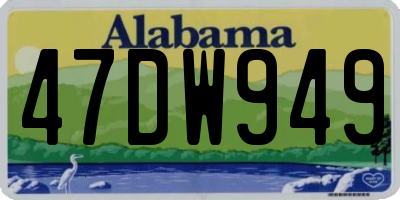 AL license plate 47DW949