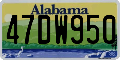 AL license plate 47DW950