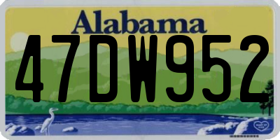 AL license plate 47DW952