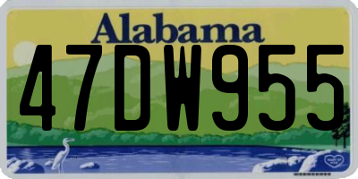 AL license plate 47DW955