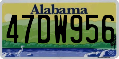 AL license plate 47DW956