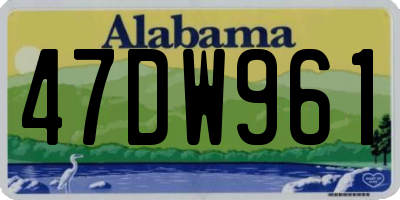 AL license plate 47DW961