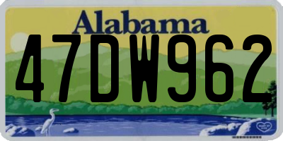 AL license plate 47DW962