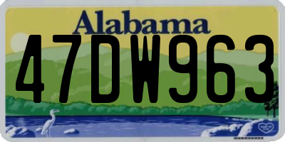 AL license plate 47DW963