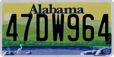 AL license plate 47DW964
