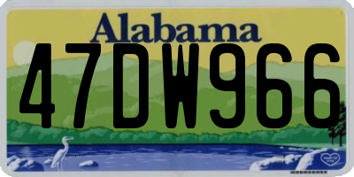 AL license plate 47DW966