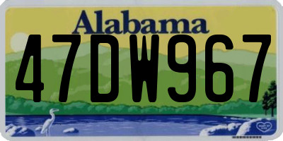 AL license plate 47DW967