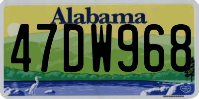 AL license plate 47DW968
