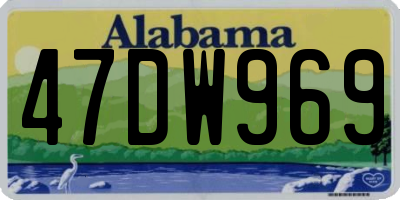 AL license plate 47DW969