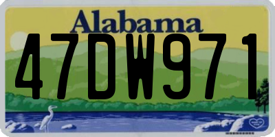 AL license plate 47DW971