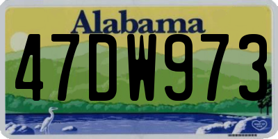 AL license plate 47DW973
