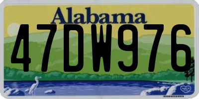 AL license plate 47DW976