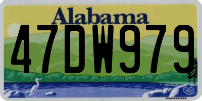 AL license plate 47DW979