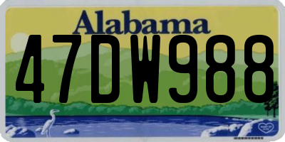 AL license plate 47DW988