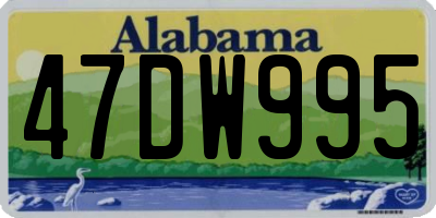 AL license plate 47DW995