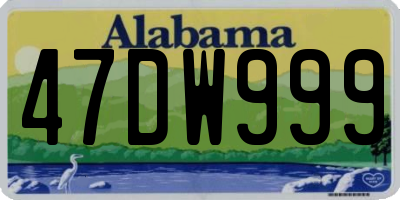 AL license plate 47DW999