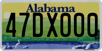 AL license plate 47DX000